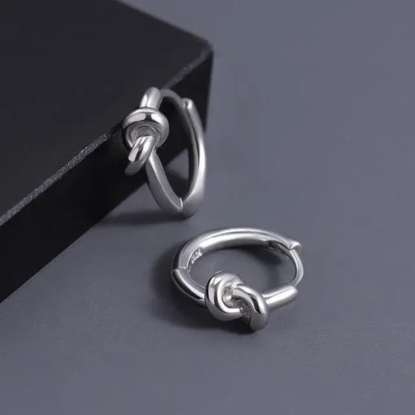 Dylan Twisted Silver Earrings