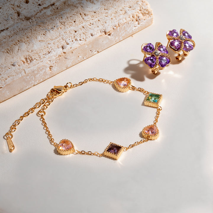 Karma Code Earrings And Bracelet Set