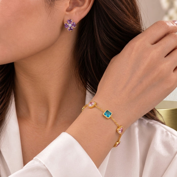 Karma Code Earrings And Bracelet Set