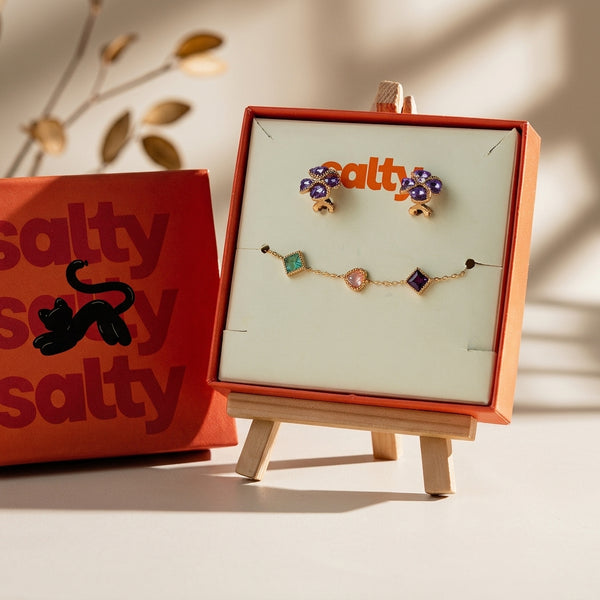 Karma Code Earrings And Bracelet Set