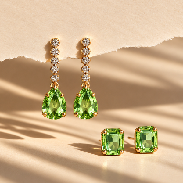 The Grand Entrance Statement Earrings Set Of 2 - Green