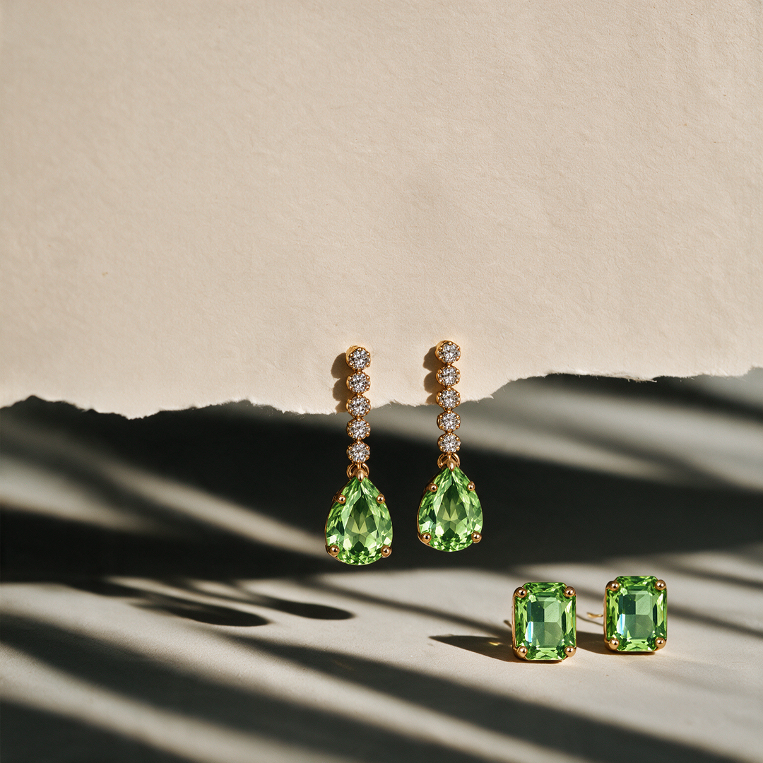 The Grand Entrance Statement Earrings Set Of 2 - Green