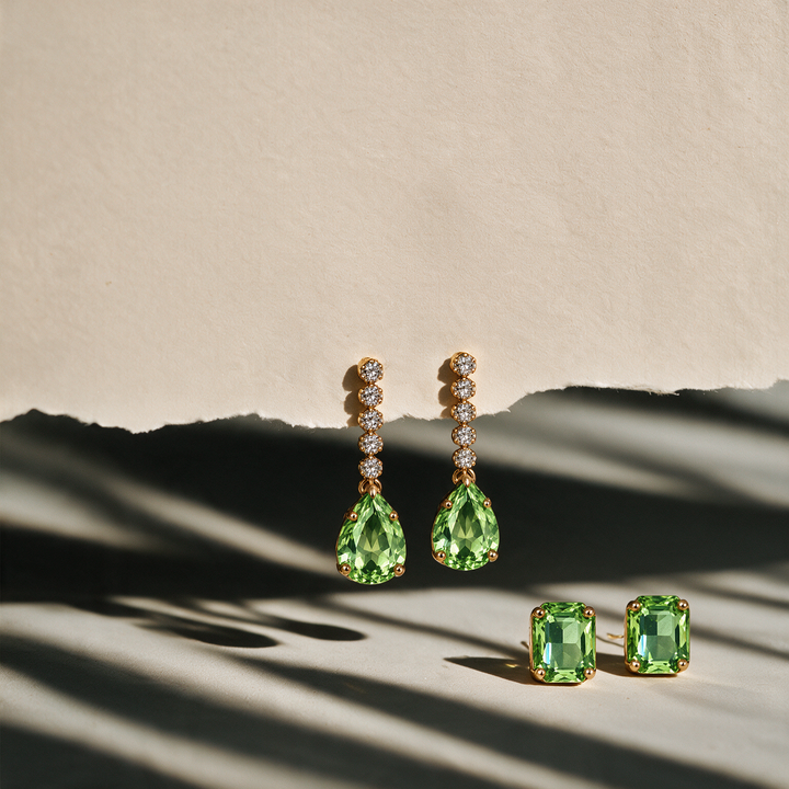 The Grand Entrance Statement Earrings Set Of 2 - Green
