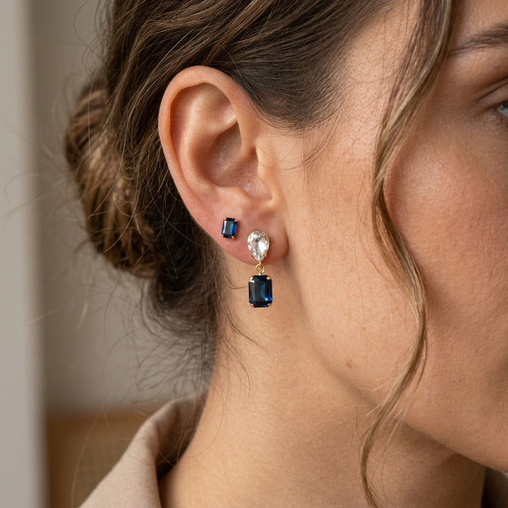 Royal Rendezvous Earring Set of 2 - Dark Blue
