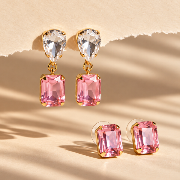 Royal Rendezvous Earring Set of 2 - Pink