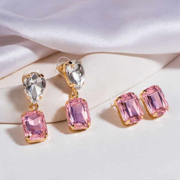Royal Rendezvous Earring Set of 2 - Pink
