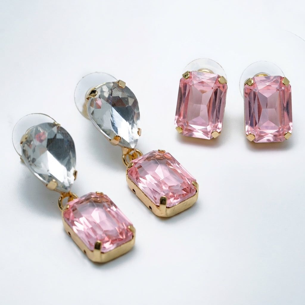 Royal Rendezvous Earring Set of 2 - Pink