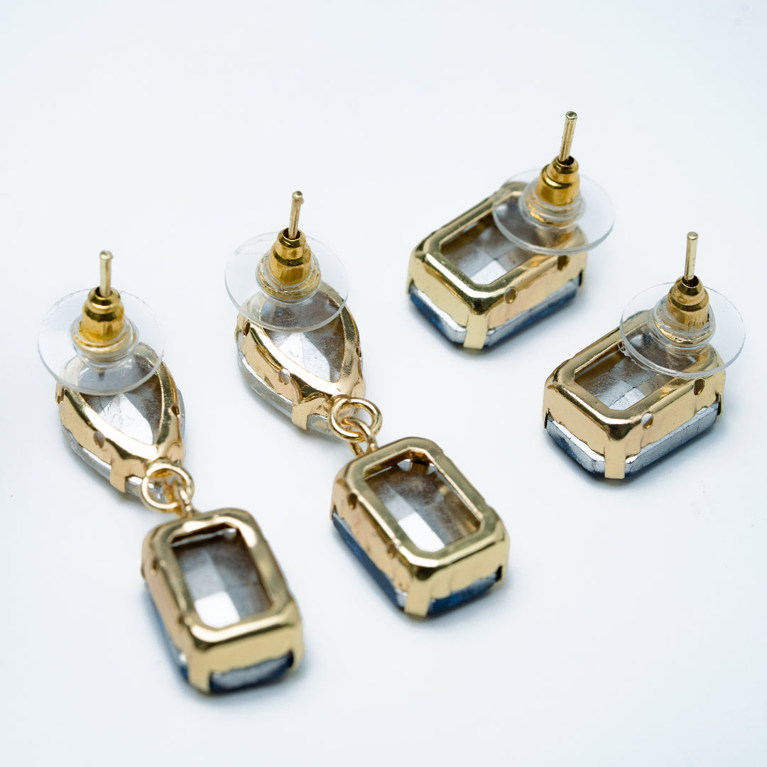 Royal Rendezvous Earring Set of 2 - Dark Blue