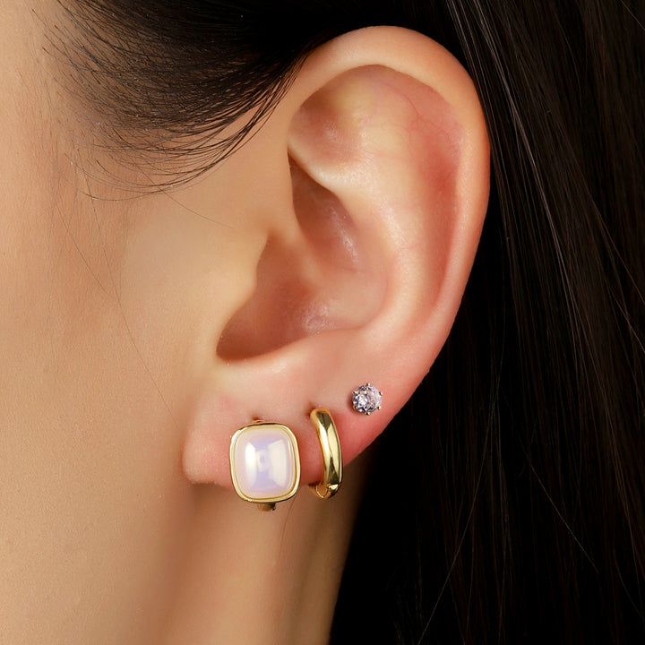 Set of 3 Keshi Pearl Earrings
