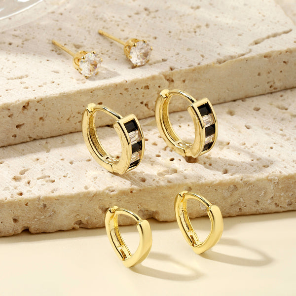 Set of 3 Gold Twilight Earrings