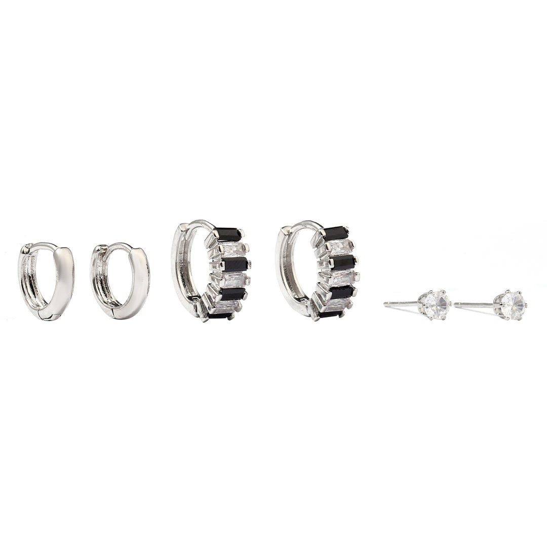 Set of 3 Silver Twilight Earrings