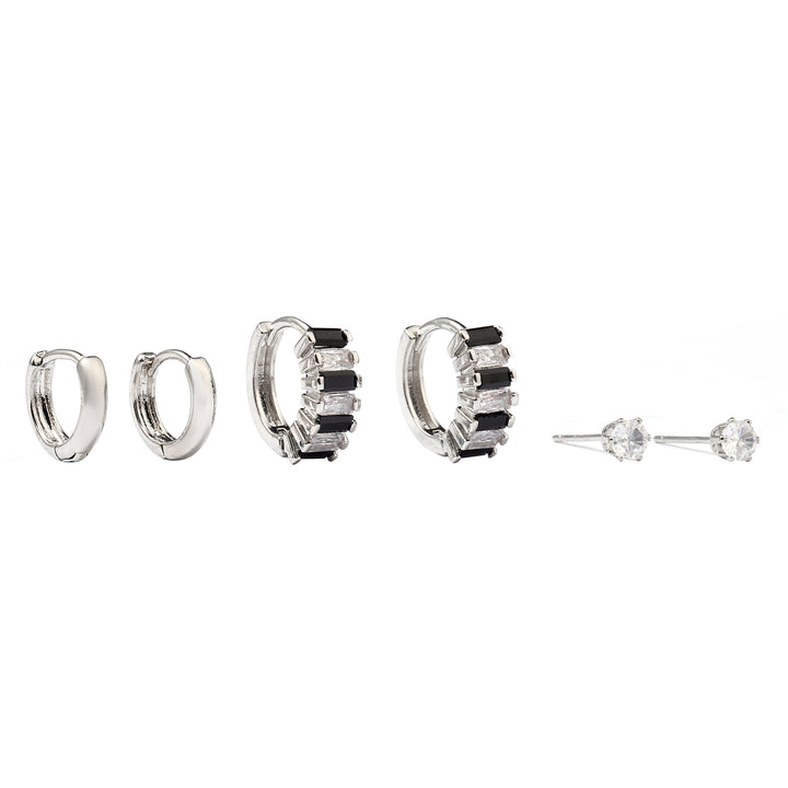 Set of 3 Silver Twilight Earrings