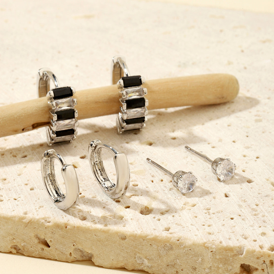 Set of 3 Silver Twilight Earrings