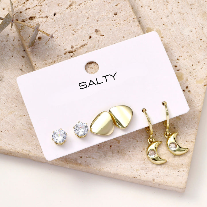 Set of 3 GlowTriad Earrings