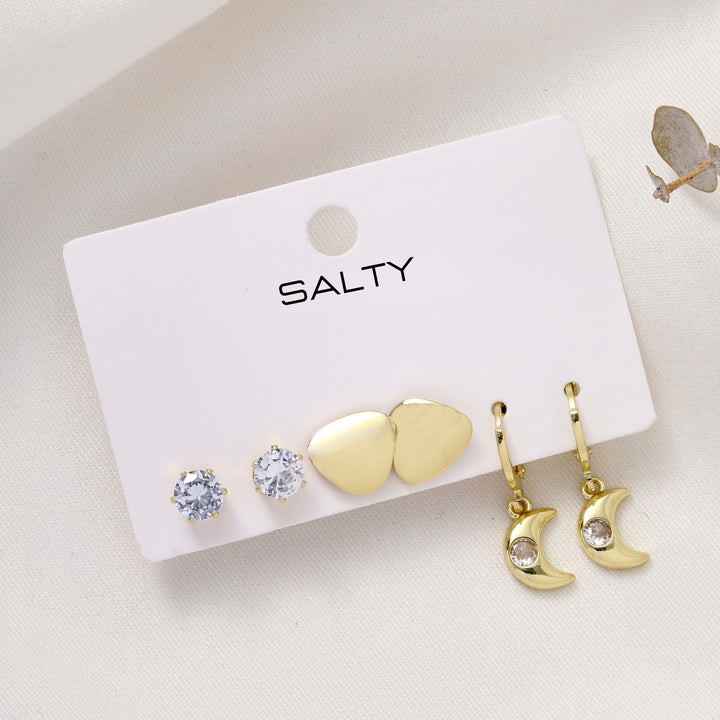 Set of 3 GlowTriad Earrings
