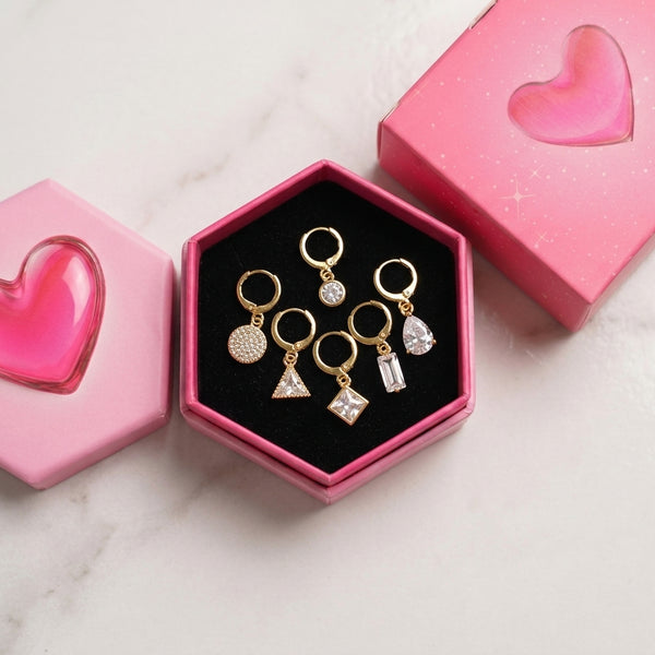Mis-Match Golden Dimoara Drops Earrings