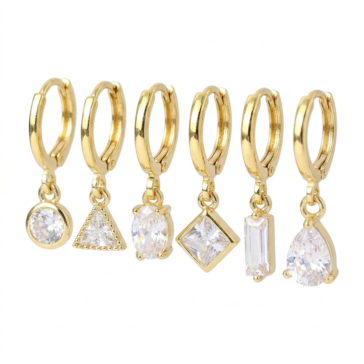 Mis-Match Golden Dimoara Drops Earrings