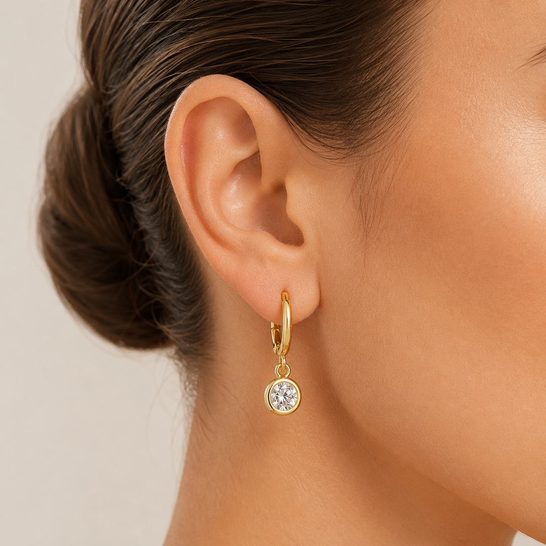 Mis-Match Golden Dimoara Drops Earrings