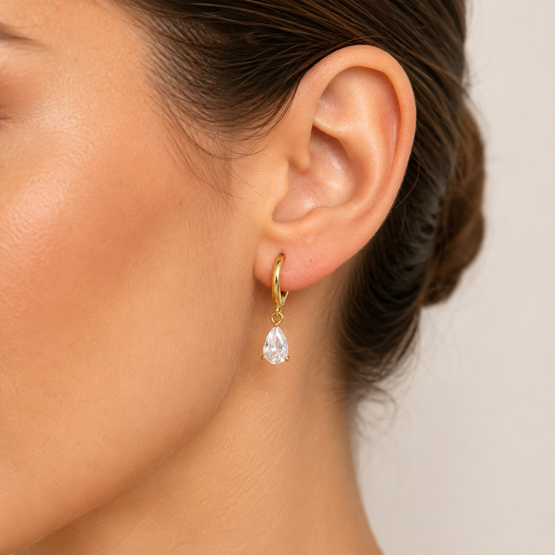 Mis-Match Golden Dimoara Drops Earrings