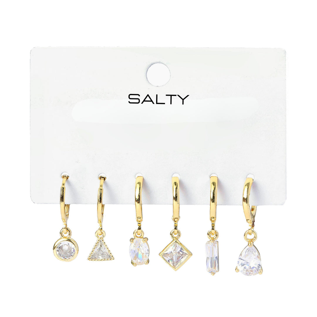 Mis-Match Golden Dimoara Drops Earrings