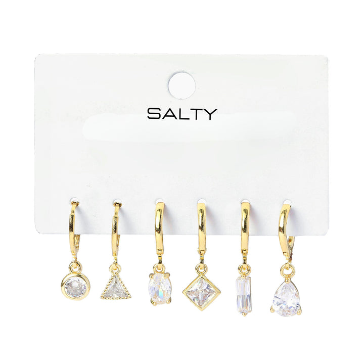 Mis-Match Golden Dimoara Drops Earrings