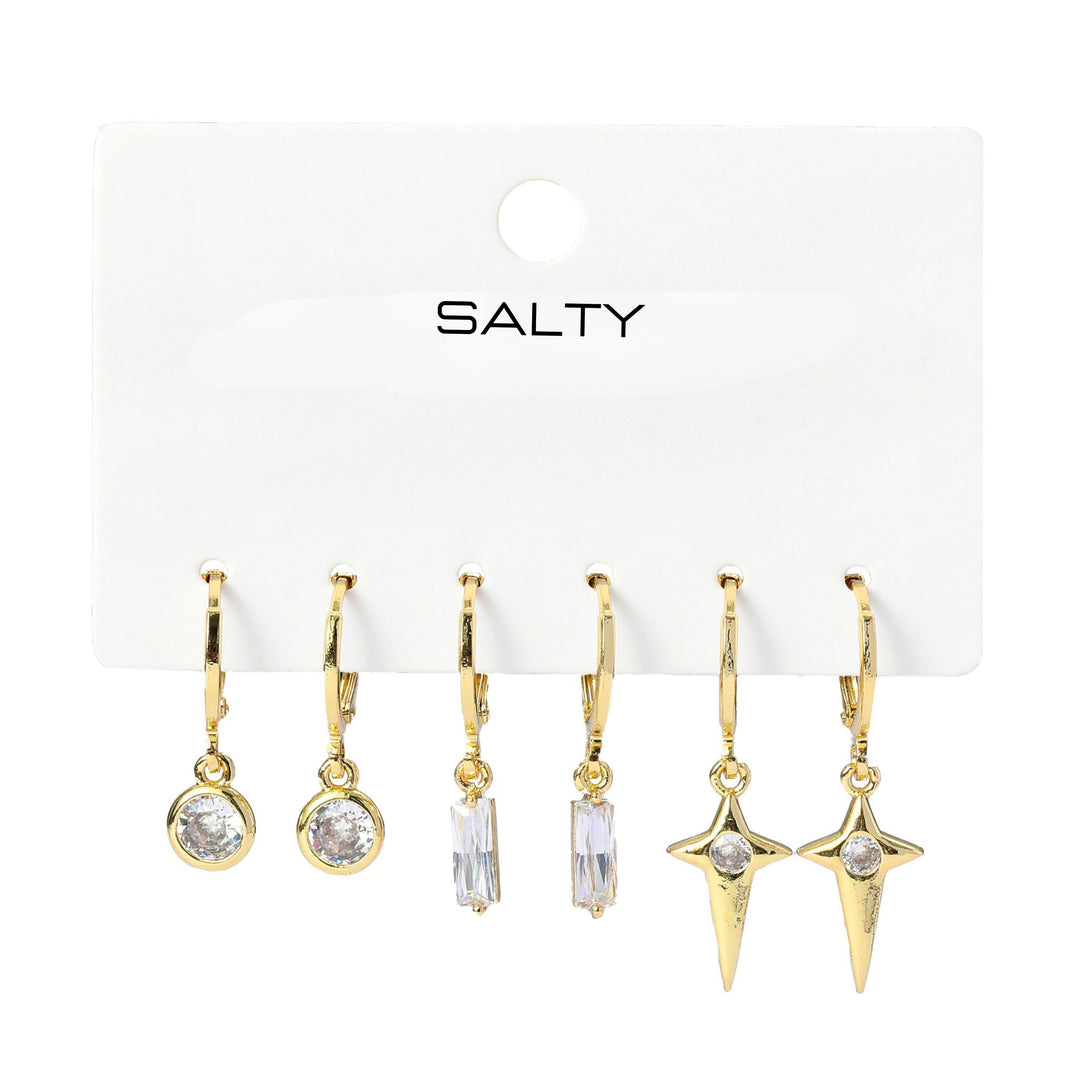 Set of 3 Starshine Drop Earrings