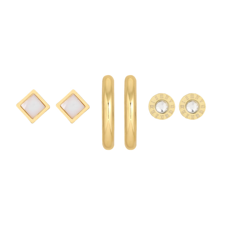 Trio Muse Statement Earrings (Set of 3)