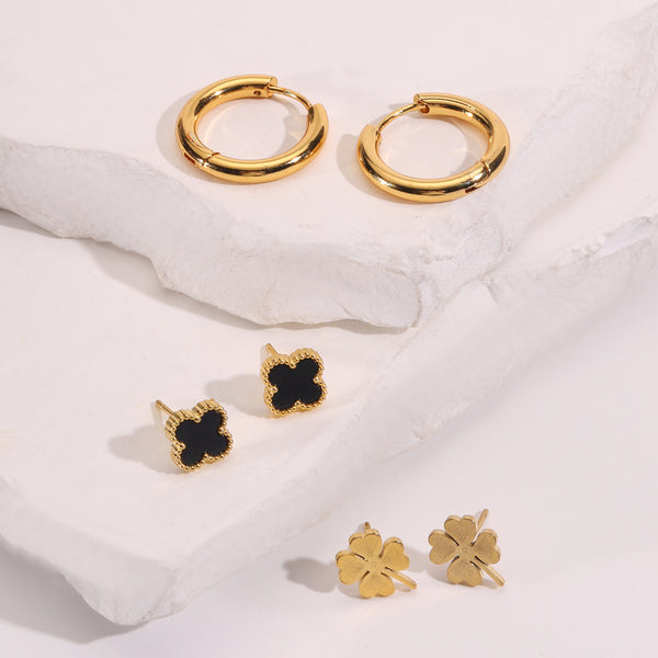 Clover Noir Earring Edit (Set of 3)