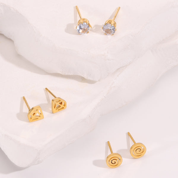Iconic Trio Stud Earrings (Set of 3)