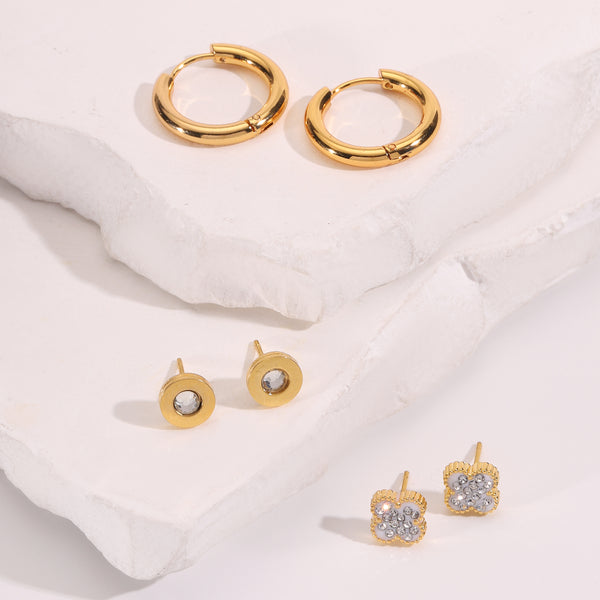 Gilded Trio Earring Set of 3