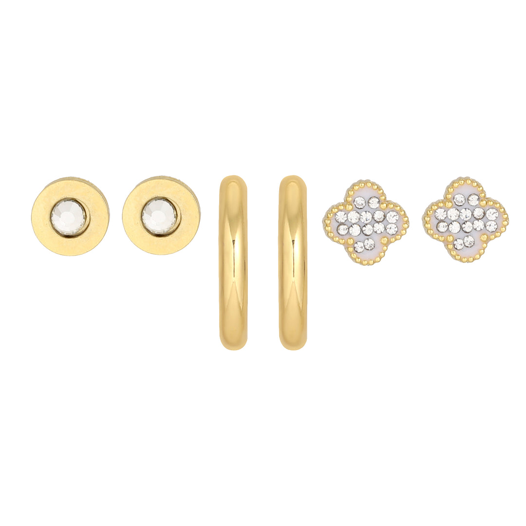 Gilded Trio Earring Set of 3