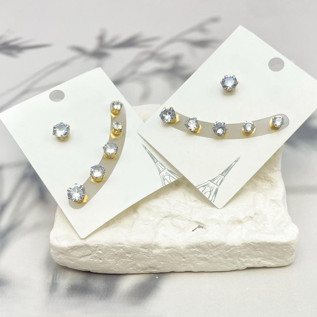 Crystal Arc Stud (Set Of 6)
