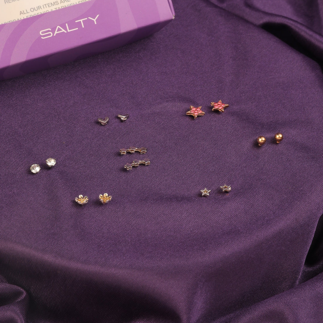 "Starry" Weekly 7 Stud Earrings Set