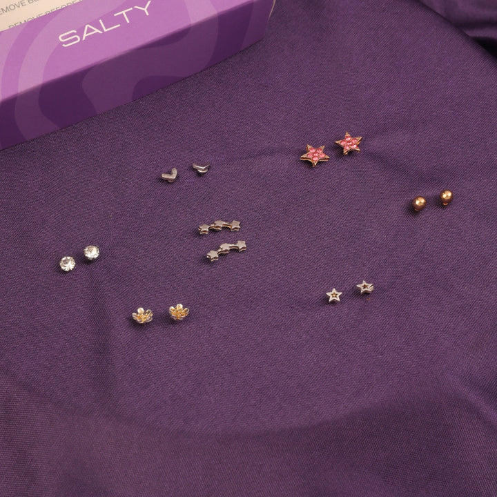 "Starry" Weekly 7 Stud Earrings Set