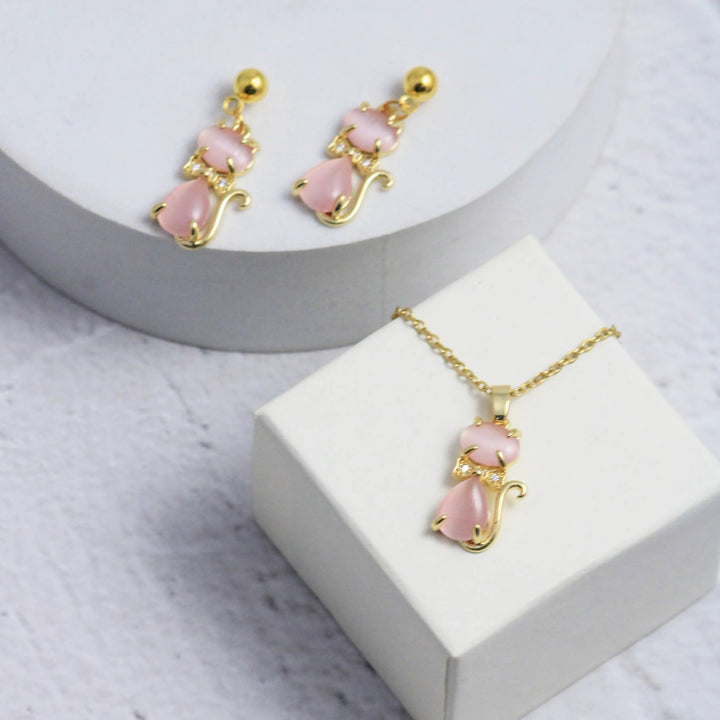 Web Of Beauty Earrings and Necklace Set - Salty Accessories