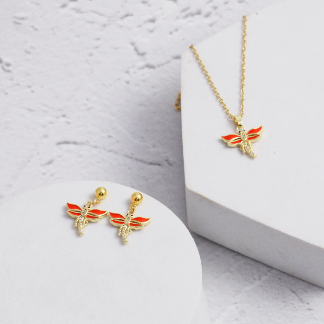 Sweet Hurricane Earrings and Necklace Set