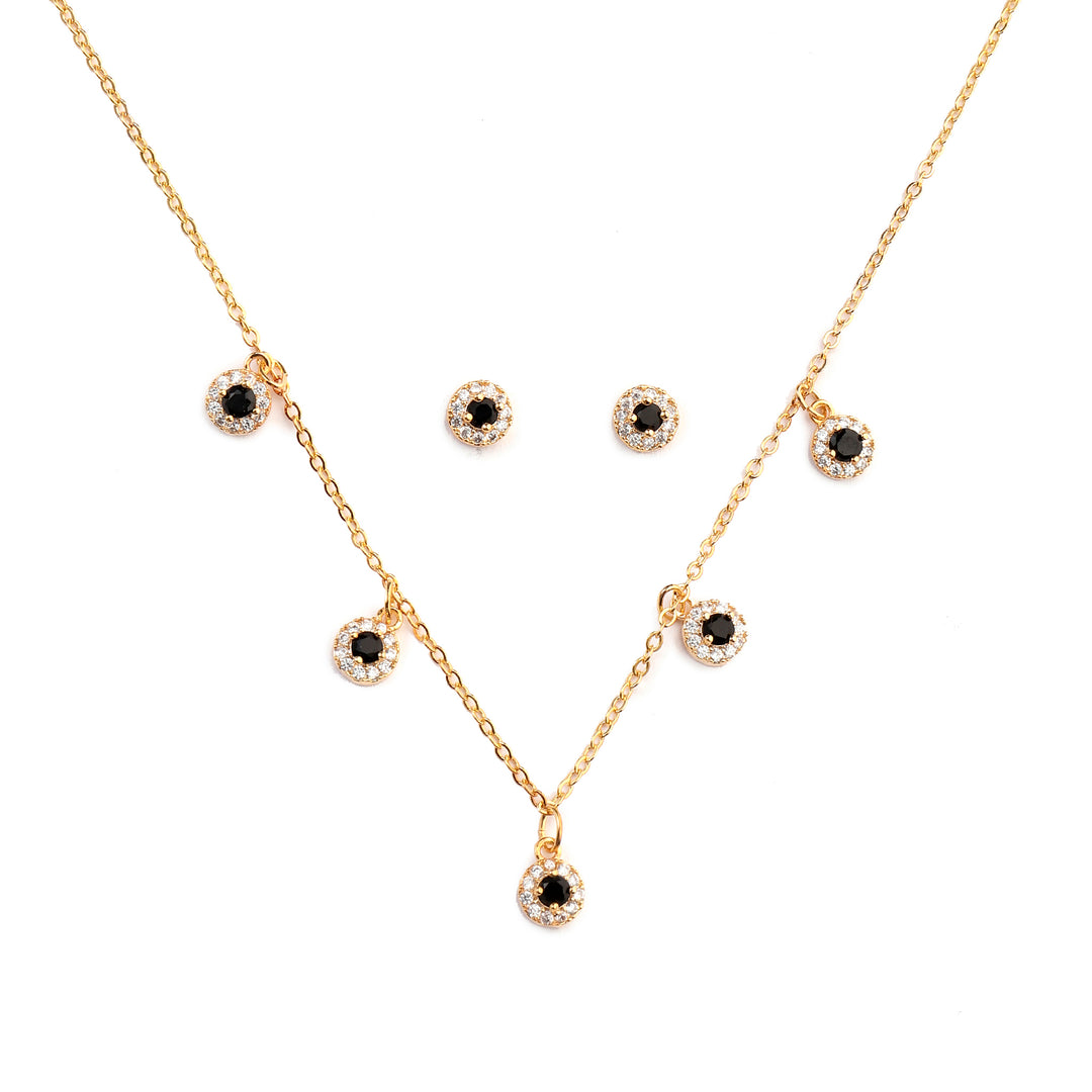 Eclipse Diamond Necklace and Earrings Set - Salty Accessories