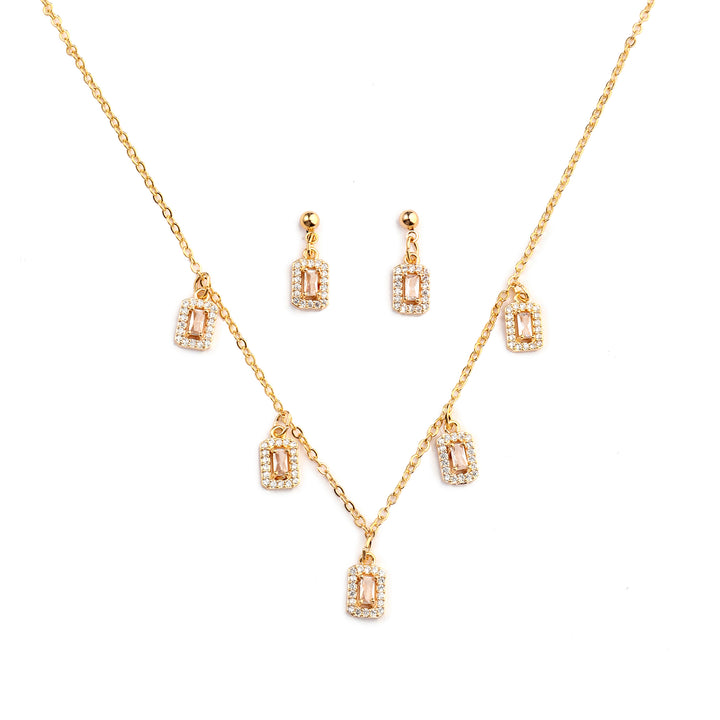 Diamond Harmony Necklace and Earrings Set - Salty Accessories