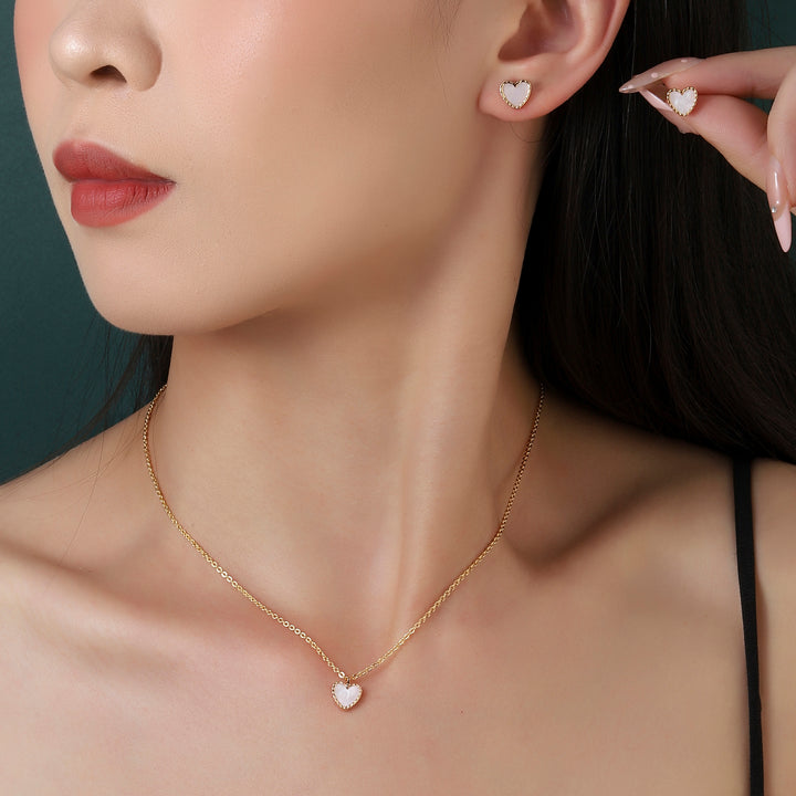 Dream Love Necklace and Earrings Set - Salty Accessories