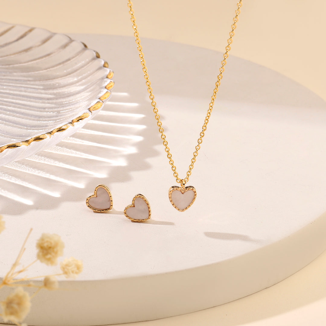 Dream Love Necklace and Earrings Set - Salty Accessories