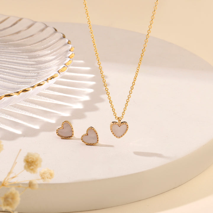 Dream Love Necklace and Earrings Set - Salty Accessories