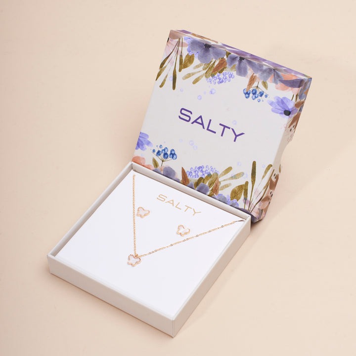 Dream Fly Necklace and Earrings Set - Salty Accessories