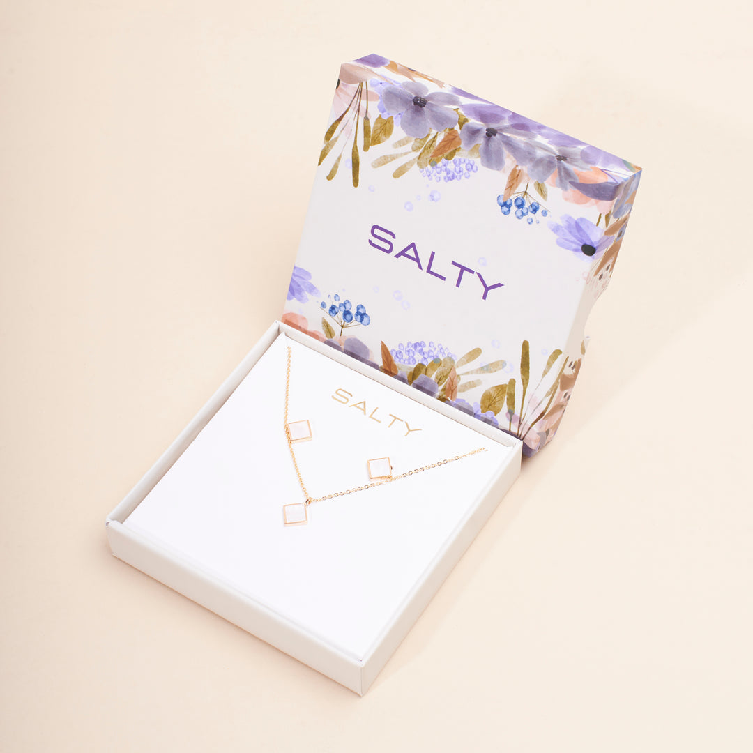 Dazzle Necklace and Earrings Set - Salty Accessories