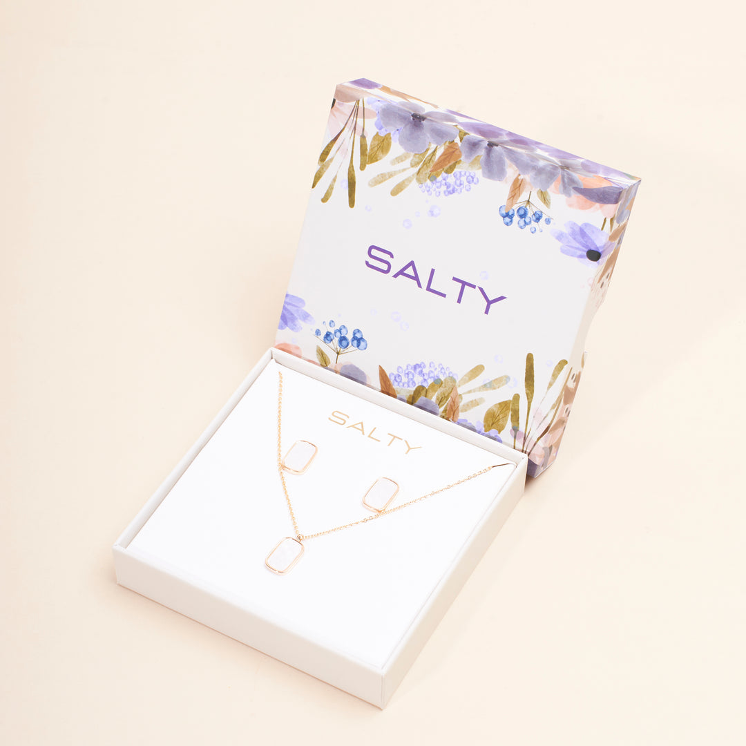 Celestial Diamond Necklace and Earrings Set - Salty Accessories