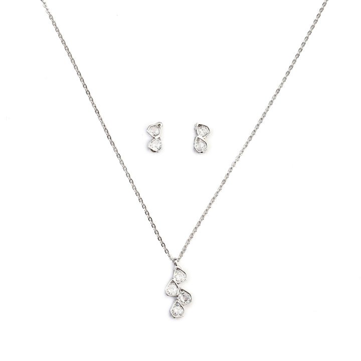 Silver Symphony Necklace and Earrings Set - Salty Accessories