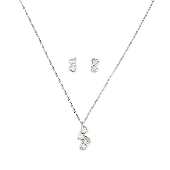 Silver Symphony Necklace and Earrings Set