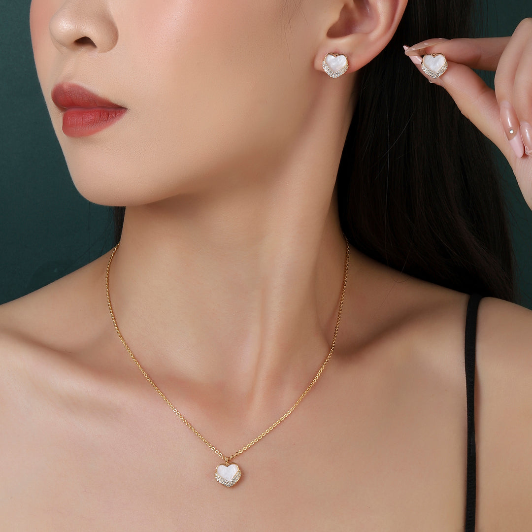 Precious Love Necklace and Earrings Set