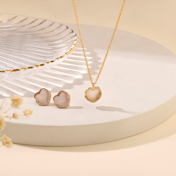 Precious Love Necklace and Earrings Set