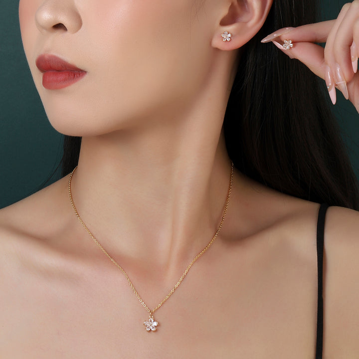 Flower Dream Necklace and Earrings Set