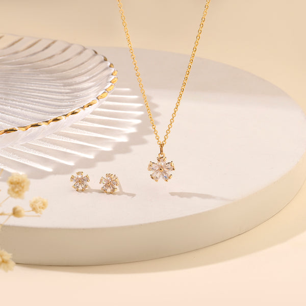 Flower Dream Necklace and Earrings Set